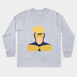 Minimal Booster Gold Portrait Kids Long Sleeve T-Shirt